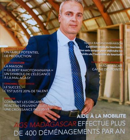 Fabris Grujic en couverture du magazine L'Express de Madagascar Business